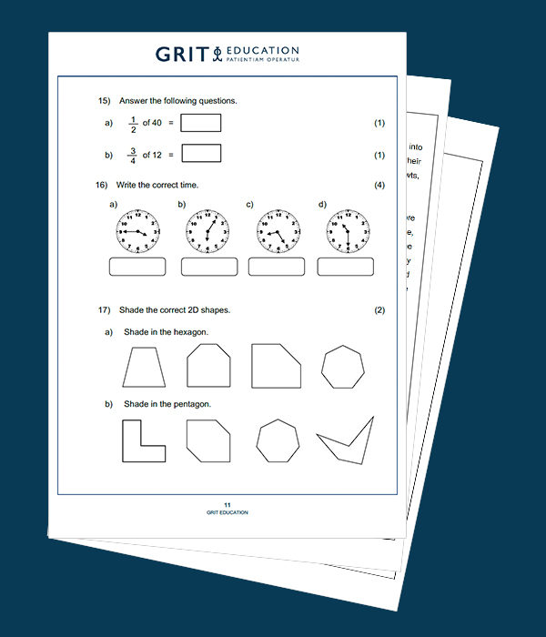 7+ Maths Practice Paper Advanced